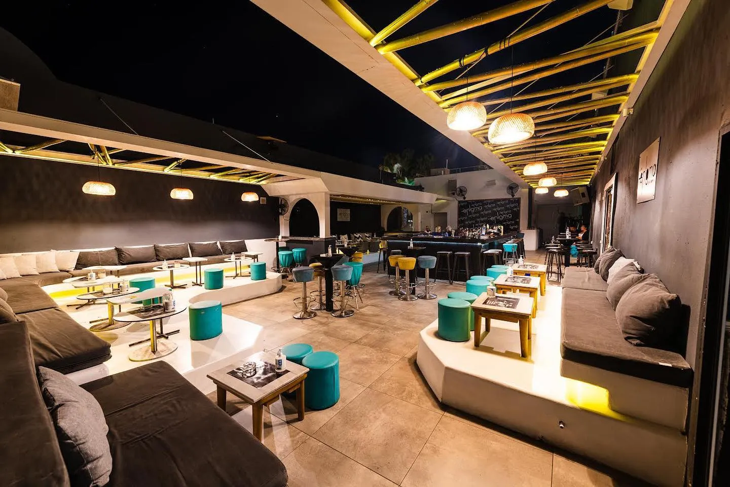 Open-air bar at Enigma Club, Fira, Santorini